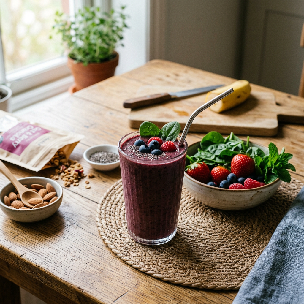 Beeren-Spinat-Smoothie